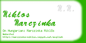 miklos marczinka business card